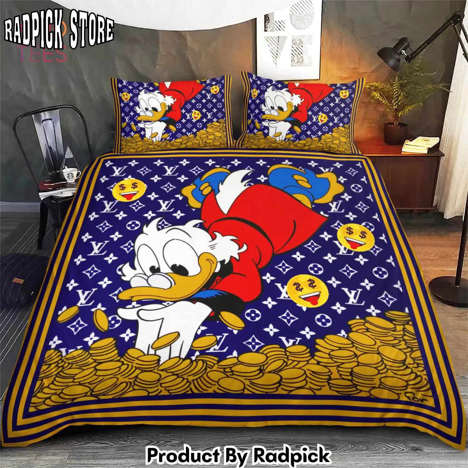 Radpick best donald duck inspired 3d personalized customized bedding sets rp3278337